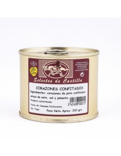 Confit de corazones de pato